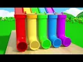 Songs in Indonesian and Learn Colors - Five Surprise Eggs - School Bus and Others - Nursery Rhymes