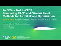 RANS vs viscous panel methods for airfoil shape optimization ICAS 2022
