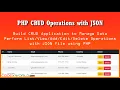PHP CRUD Operations with JSON File
