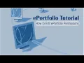 How to Edit ePortfolio Permissions