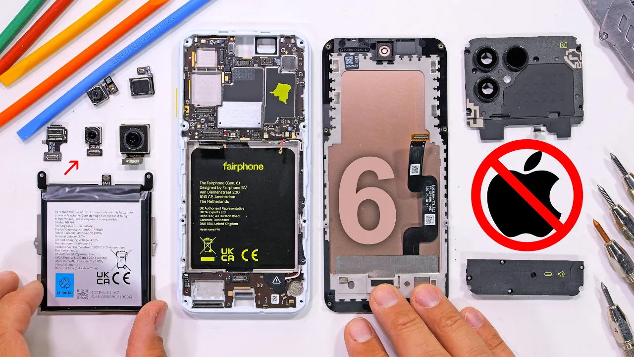 Fairphone 6 : test de solidite par JerryRigEverything (video en anglais)