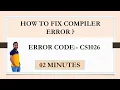 Fixing Compiler Error CS1026 In C Application