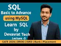 SQL Tutorial Lecture-3 Constraints Primary Key Foreign Key GATE 2026 DRDO ISRO Bank