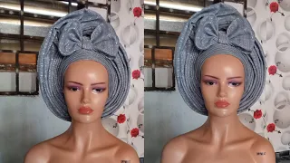 how to tie bow crown gele tutorial using mannequin head