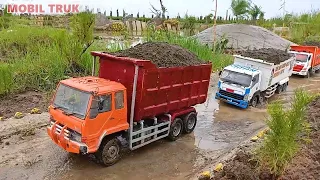 Lewati Turunan Truk Tronton RC Hino 500. Truck Fuso 220ps, dumptruk Isuzu Giga oleng