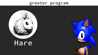 greeter program in Hare