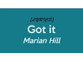 Download Lagu Got It | Marian Hill | Lyrics On Screen! | HD [LYRICS]