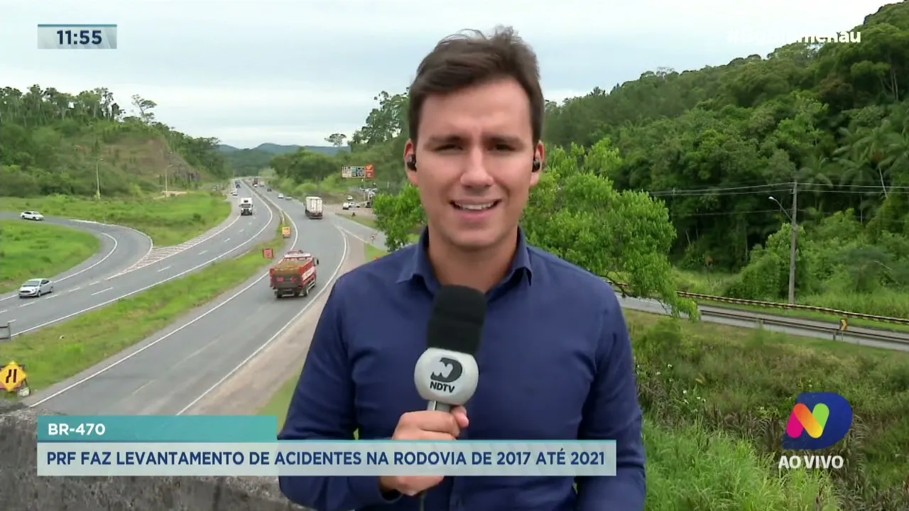 PRF faz levantamento de acidentes na BR-470 de 2017 até 2021