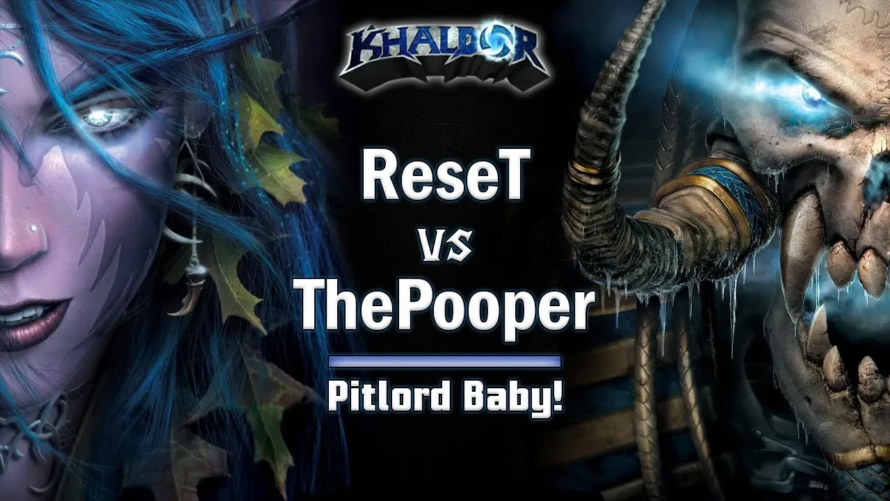 ► WarCraft 3 - ReseT (NE) vs. ThePooper (UD) - Pitlord Baby!