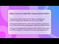 What Tools Can Help With Organizational Skills - Job Success Network