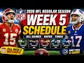 2026 NFL Regular Season Week 5 Schedule All Games Dates Kickoff Times