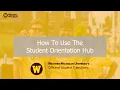 WMU Student Orientation Hub Explained