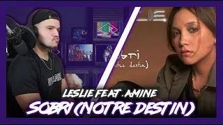 first time reaction leslie ft amine sobri notre destin dereck reacts