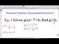 Function Notation Exponential Functions II