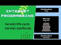 Internet Programming Anna University Syllabus Servlet Life cycle Servlet methords Servlet