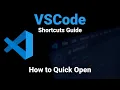 VSCode How to Quick Open Visual Studio Code Shortcuts
