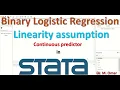 Linearity assumption test for continuous predictor in binary logistic regression in STATA