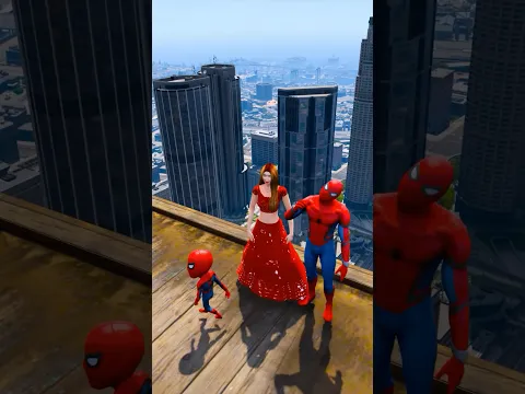 GTA-V Spiderman fall from building in gta5 #shorts #gta #gta5 #ironman