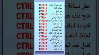 تعلم اختصارات الكيبورد 