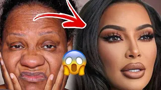 Makeup Transformation Kim Kardashian Inspired 😱🔥🔥 #makeuptutorial 