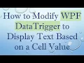 How to Modify WPF DataTrigger to Display Text Based on a Cell Value