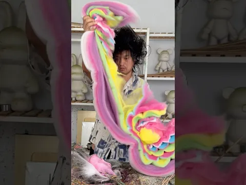 The guy who makes cotton candy sculptures