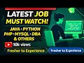 Java others Developer Jobs for Fresher - Experience Urgent Hiring