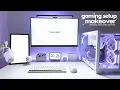 Gaming setup makeover 2025 - white aesthetic
