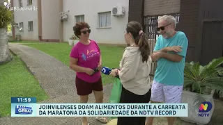 Carreata da Maratona da Solidariedade mobiliza Joinville e arrecada alimentos