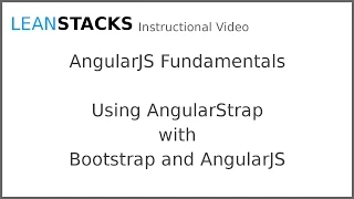 Using AngularStrap with Bootstrap Angular Animate and AngularJS