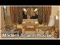 Bloxburg - Modern Scandi House Speedbuild interior full tour Roblox