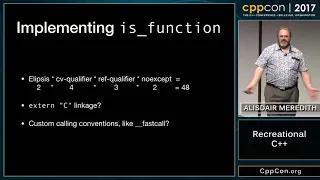 CppCon 2017 Alisdair Meredith Recreational C
