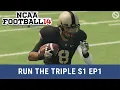 NCAA Football 14 Gameplay - Run the Triple S1 Ep1