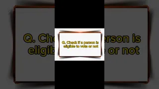 Check Voting Eligibility using Python If-Else Example