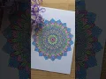 Mandala colouring using color pencils
