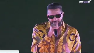 تفاعل حفيظ دراجي مع لالجيرينو حفل الختام نهائي الشان كأس افريقيا دندنها