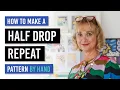 Create a half drop repeat pattern by hand