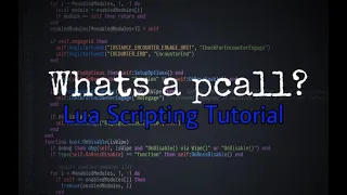 How do Pcall s work Lua Scripting - Tutorial
