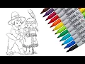 How To Paint Native American Easy Drawing For Kids Happy ThanksGiving Coloring Cartoon