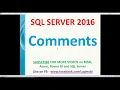 SQL Comments sql best practices on comments