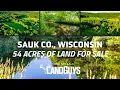 54 Acres in Sauk County WI with Creek Hunting Build Site and Prairie