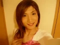 Crossdresser Kyoko Pink hologram long sleeve leotard