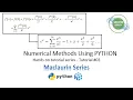 Maclaurin Series - Numerical Methods Using Python