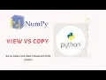 Numpy View Vs Copy Hindi