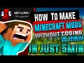 How to make mod for minecraft without coding