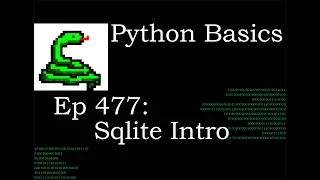 Python Basics Sqlite Intro