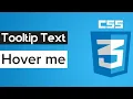 Tooltip Using Only HTML CSS