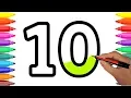 Learn and Color Numbers from 1 - 10 Coloring Book Coloring Pages 1 to 10