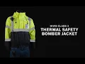 HiVis Class 3 Thermal Water Resistant Safety Bomber Jacket