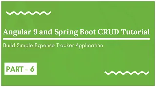 06 Angular 9 and Spring Boot CRUD Tutorial - Create model service and component using Angular CLI